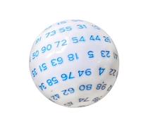 LIXSAZSE Jeu de dés mathématiques : dés polyédriques D100 à 100 Faces. Indispensable pour enrichir l'expérience de Jeu éducative et mathématique, Bleu, 48mm
