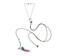 LIXSAZSE Jouet Suspendu pour Animaux de Compagnie en métal ABS Remplacement coloré Forme Animale réglable sans poinçon interactif Maison Salon Jouet, Tapez 3