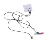 LIXSAZSE Jouet Suspendu pour Animaux de Compagnie en métal ABS Remplacement coloré Forme Animale réglable sans poinçon interactif Maison Salon Jouet, Tapez 4