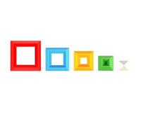 LIXSAZSE Jouets pour enfants pour stimuler le développement intellectuel pyramide ABS empilable blocs de construction de musique assemblage créatif, 15 pièces