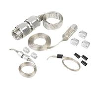 LIXSAZSE Kit de gaine tressée 8092 - Pièces de rechange - Haute performance et installation facile - Gaine tressée résistante à l'usure - Installation facile, Argent, 5 cm