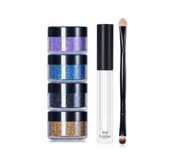 LIXSAZSE Kit de lèvres scintillantes à lèvres avec apprêt avec poudre accessoire de beauté cosmétique pratique pour les achats de vacances à la maison, Couleurs froides