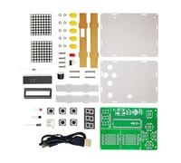 LIXSAZSE Kit de Production de Console jeu Pixel, construire son propre jeu serpent, assembler un course avec coque, Kit Production Pixel DIY