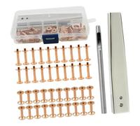 LIXSAZSE Kit de rivets tubulaires pour cuir Crafting Rivet avec outil d'installation. Comprend 20 rivets à double tête résistants pour divers projets en cuir. à double tête pour la confection de