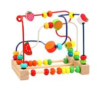 LIXSAZSE Labyrinthe de Perles créatif, Jouet éducatif et Stimulant, Puzzle de Perles coloré à Rouler pour Enfants, Anneaux de Puzzle colorés en Forme de