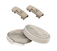 LIXSAZSE Lacets élastiques sans nœuds Lacets sans nœuds Confortables Fiables Haute élasticité pour le sport et les activités actives Ces de chaussures offrent une haute, Beige, Longueur 100 cm