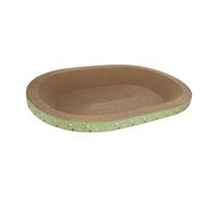 LIXSAZSE Lit-griffoir Robuste pour Chat, griffoir en Carton ondulé, idéal pour Faire Ses Griffes et se détendre, Jaune Vert, 48 x 32 x 8 cm