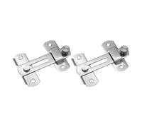 LIXSAZSE Loquet de porte en acier inoxydable, 2 pièces, fermeture à charnière robuste et Durable, boucle de sécurité pour la maison, accessoires verrouillage porte pour fenêtre, super petit