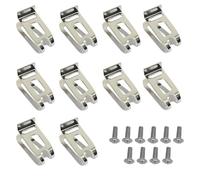 LIXSAZSE Lot de 10 Clips de Ceinture de Rechange argentés pour perceuse à Percussion, 10 pièces, Crochet de Ceinture de Rechange, Tournevis, Clip de Ceinture