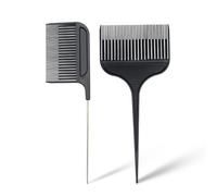 LIXSAZSE Lot de 2 peignes de teinture tissage séparation mise en évidence feuille coloration peignes en plastique barbier coiffure stylistes