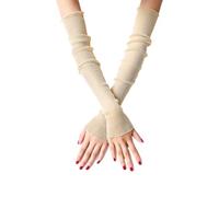 LIXSAZSE Manchons de bras en maille à la mode pour des manches solaires fiables, chauffe-bras en maille, gants de bras conduite d'été, Jaune, 1 pièce, 19.6 pouces