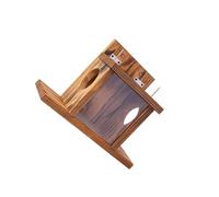 LIXSAZSE Mangeoire spacieuse en bois pour écureuils. Station d'alimentation robuste. Confort et vue imprenable dans le jardin. Ajoutez une touche ludique à votre extérieur.