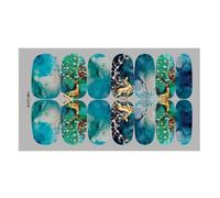 LIXSAZSE Manucure autocollant peinture à l'huile motif couverture complète Patch belle apparence curseur décoration Nail Art autocollants fête, Type 1