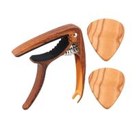 LIXSAZSE Médiators en bois magnifiquement polis pour guitare électrique et acoustique. Bois de qualité supérieure utilisé. Styles fin, moyen et épais. Pièces et accessoires pour ukulélé basse.