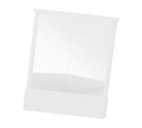 LIXSAZSE Miroir de maquillage non réversible, miroir véritable à poser sur une coiffeuse, idéal pour les femmes et les jeunes filles. Reflet clair et lisse, blanc, 23 x 19 cm