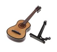 LIXSAZSE Modèle de guitare en bois Miniature artisanat exquis Instrument de musique fonctionnel pièce décoration guitare Mini Ruan Craft Collection cadeaux modèle d'instrument musique