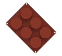 LIXSAZSE Moules à Pudding, répartition uniforme de la chaleur, garantit des puddings cuits à chaque, moule muffins en Gel de silice, biscuits, gâteaux, cuisson, 6 trous