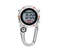 LIXSAZSE Mousqueton numérique Montre Pince Lumineuse Montre décapsuleur Portable LCD réveil Sac à Fob Ceinture Montre randonnée en Plein air