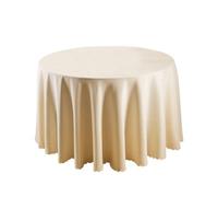 LIXSAZSE Nappe de Table Ronde Design ple, pour Maison, hôtel, fête, cérémonie, réutilisable, Lavable, décoration, Ornement de Festival, Beige, 2.0 m