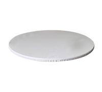 LIXSAZSE Nappe de Table Ronde Nappe de Salle à Manger imperméable Bord Protecteur Couleur Unie Couverture Extensible Cuisine fête Bar Fournitures, Blanc