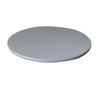 LIXSAZSE Nappe de Table Ronde Nappe de Salle à Manger imperméable Bord Protecteur Couleur Unie Couverture Extensible Cuisine fête Bar Fournitures, Gris