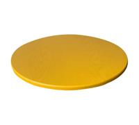 LIXSAZSE Nappe de Table Ronde Nappe de Salle à Manger imperméable Bord Protecteur Couleur Unie Couverture Extensible Cuisine fête Bar Fournitures, Jaune