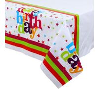 LIXSAZSE Nappe Rectangle Unique Utile Pratique Exquis Jetable Facile à Utiliser Fête Décoration Table Protecteur, Joyeux Anniversaire, 137 * 274 cm