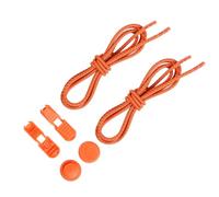LIXSAZSE No Tie Shoe Laces 120cm Lock Shoelaces Chaussures de sport réfléchissantes Caoutchouc Rond Élastique Shoestrings Hommes 23 Couleurs, orange fluo