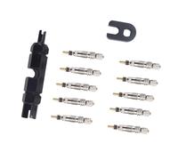 LIXSAZSE Noyau de Valve de Rechange innovant en Laiton pour vélo, avec extracteur de Valve. Solution tubeless Efficace et Robuste. Noyau de tubeless en Laiton pour vélo.