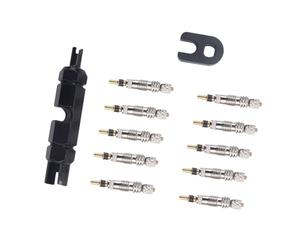 LIXSAZSE Noyau de Valve de Rechange innovant en Laiton pour vélo, avec extracteur de Valve. Solution tubeless Efficace et Robuste. Noyau de tubeless en Laiton pour vélo.