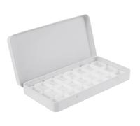 LIXSAZSE Palette de Peinture pour Enfants, Plateau de mélange pour Gouache, Palette d'aquarelle Vide avec Couvercle, matériel Peinture pour Le mélange, Aquarelle hermétique, Blanc, L avec 24 grilles