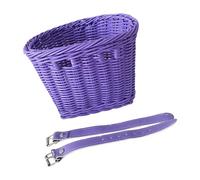 LIXSAZSE Panier de vélo Enfant pour Guidon , Accessoire de vélo Fait Main avec Ceinture réglable et Style rotin synthétique.