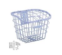 LIXSAZSE Panier de vélo Grande capacité avec Couvercle, idéal pour Les Courses Quotidiennes, Les vélos Adultes et Enfants, et même pour Chiens, Blanc, 22.5 x 17 x 27 cm