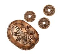 LIXSAZSE Pendentif en forme de carapace de tortue, figurine en forme de carapace de tortue, breloque décorative, statue laiton, décoration intérieure, Pendentif, 3 x 2.3 x 1.7 cm