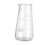 LIXSAZSE Pichet en verre conique multifonctionnel pour lattes, mousse de lait, amateurs de café, passion pour les, garantissant une concentration constante, Clair, 250 ml