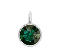 LIXSAZSE Pierre de naissance strass acier inoxydable bijoux bricolage accrocher décorations chaîne boucle d'oreille faveurs pendentifs pour femmes anniversaire, vert foncé
