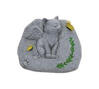 LIXSAZSE Pierre tombale pour Chat - Décoration extérieure Unique - Monument funéraire pour Chat - Statue commémorative en résine - Pot de Fleurs - Objets en résine pour Jardin et terrasse