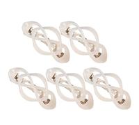 LIXSAZSE Pince à cheveux française à croiser pour demi-queue de cheval vintage. Solide et facile utiliser, même pour les cheveux fins et bouclés, Blanc