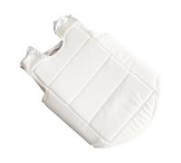 LIXSAZSE Plastron de karaté avec Sangles Ajustables, des côtes pour Les Sportifs. Fabriqué en Tissu Oxford et en élastique. Idéal pour la Boxe à Domicile, Blanc, M.
