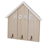 LIXSAZSE Porte-clés mural élégant pour la maison, idéal pour la cuisine, l'entrée, les clés et les chapeaux. Décoration murale tendance. Cadeau à suspendre, Bois, 21.5 x 22.5 cm