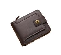 LIXSAZSE Portefeuille Vintage pour Hommes avec Une Grande capacité pour Un Transport Facile Portefeuille en Cuir pour Hommes Petit Court Bourse, café Noir