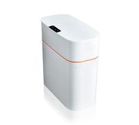 LIXSAZSE Poubelle intelligente Induction automatique sans contact poubelle électronique intelligente seau à déchets, Blanc