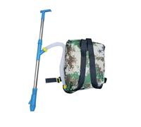 LIXSAZSE Pulvérisateur-distributeur granulaire pour pelouse, jardin et cultures potagères en extérieur : outil portatif avec sac à pour la diffusion en plein air. , Acier inoxydable bleu , Sac 40x31cm