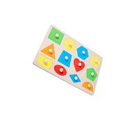 LIXSAZSE Puzzles éducatifs captivants, Jouets de Manipulation en Bois pour Enfants, Reconnaissance des Formes, tri, empilage, motricité Fine, Chiffres et, 12 Trous