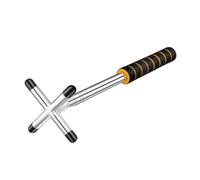LIXSAZSE Queue de Billard Portable avec tête de Pont en Acier Inoxydable, Longueur réglable, Accessoire de Jeu d'intérieur pour améliorer Ses compétences, Tête de Croix argentée