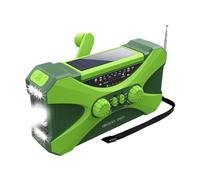 LIXSAZSE Radio Portable avec Alarme SOS | Batterie Rechargeable 10 000 mAh pour Une Alimentation optimale pour Radio à manivelle ABS. Mini, Vert