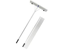 LIXSAZSE Râteau de Toit télescopique en Aluminium de qualité supérieure, Outil de déneigement léger et réglable, Pelle à Neige et Brosse