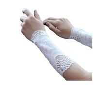 LIXSAZSE Restez au frais et protégé du soleil avec des manchons d'été en polyester, des manchons de robustes et durables, Blanc, Longueur 18 cm