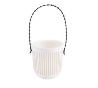 LIXSAZSE Sangle Amovible à Large Application pour Petites Plantes légères pour la Plantation du Sol et Les Plantes sans Soli ABS, Blanc, 8.7 * 9.5 * 20.5cm