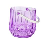 LIXSAZSE Seau à bière moderne pour événements de camping, facile à nettoyer, durable, transparent comme du cristal, finition polie, en plastique avec poignée. Refroidisseur champagne, bière et vin.